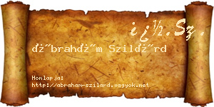 Ábrahám Szilárd névjegykártya