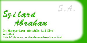 szilard abraham business card