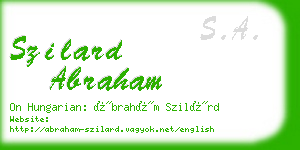 szilard abraham business card